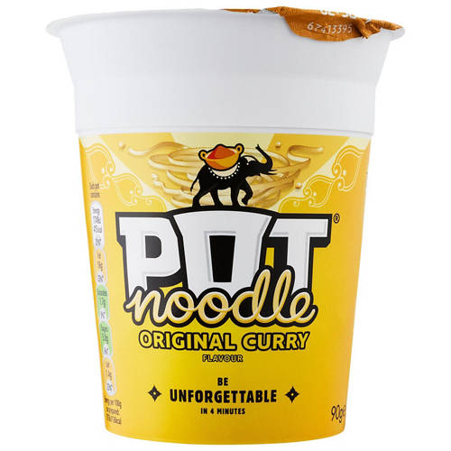 Front shot 2, Curry Flavoured Pot Noodle 90g