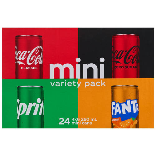 Front shot 2, Mini Soft Drinks 24 Pack 250mL