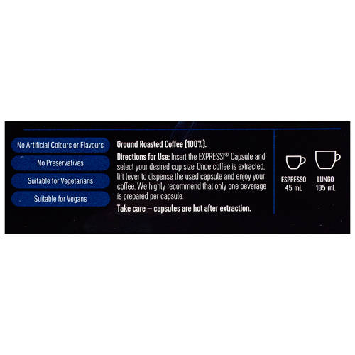 Ingredients 1, Coffee Capsules Abruzzo 16 pack 124g
