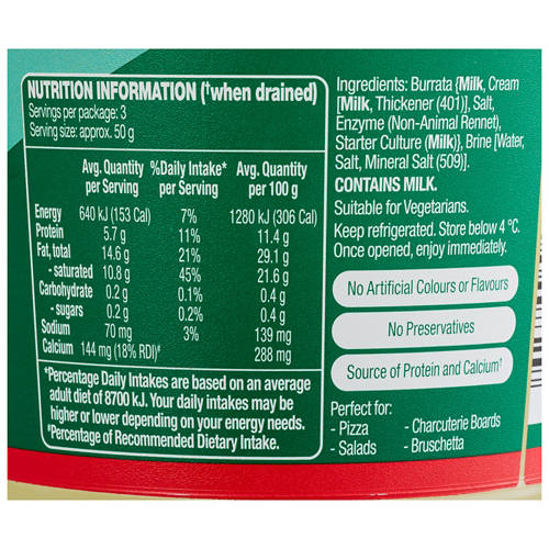 Nutrients 1, Burrata 150g