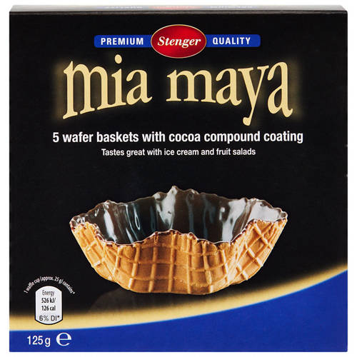 Front shot 2, Chocolate Wafer Baskets 125g