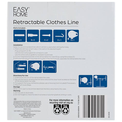 Front shot 3, Retractable Clothes Line