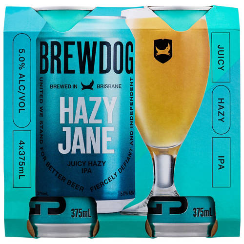 Front shot 2, Hazy Jane New England IPA 4 Pack 375ml