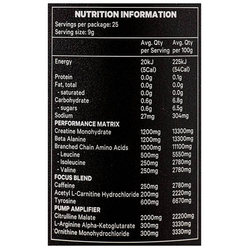 Nutrients 1, Pre Workout Purple Grape 225g