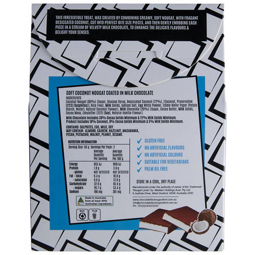 Front shot 3, Chocolate Coated Bites Milk Chocolate Coconut 150g