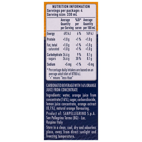 Nutrients 1, Arranciata 4 x 330ml