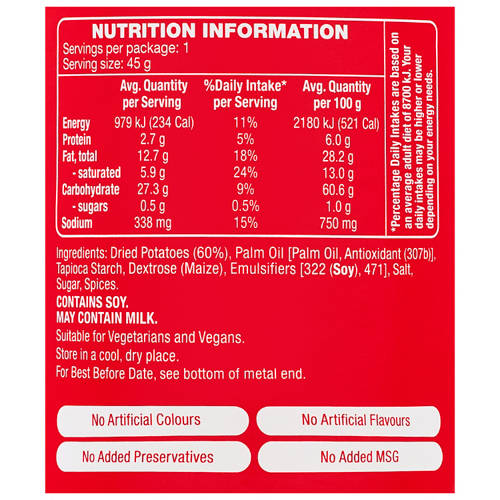Nutrients 1, Snack Stack Chips Original Flavour 45g