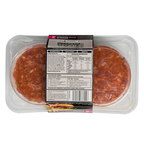 Front shot 2, Chorizo Style Burgers 500g