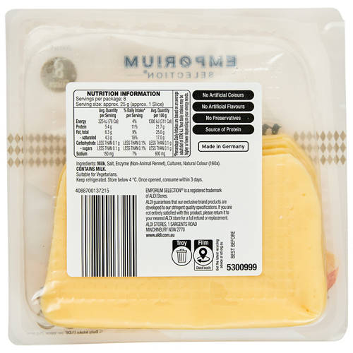 Front shot 2, Butterkase Slices 200g