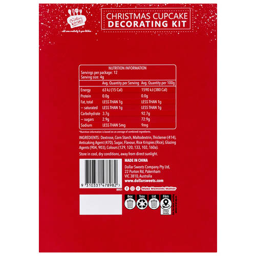 Front shot 2, Christmas Cupcake Decorating Kit Santa 48g