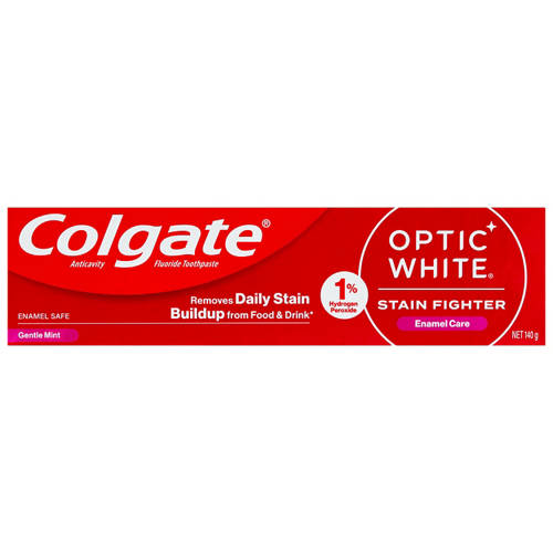 Front shot 2, Optic White Enamel Care Teeth Whitening Toothpaste Stain Fighter 140g