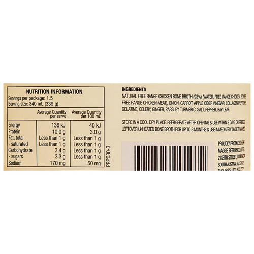 Nutrients 1, Natural Bone Broth 500ml Chicken
