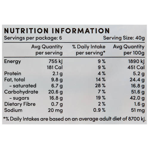 Nutrients 1, Caramel Mixed Slices 6 Pack 240g