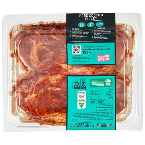 Front shot 2, Maple Glaze Pork Scotch Fillet Steaks