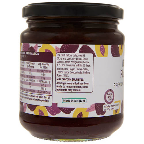 Ingredients 1, Premium Plum  Jam 360g