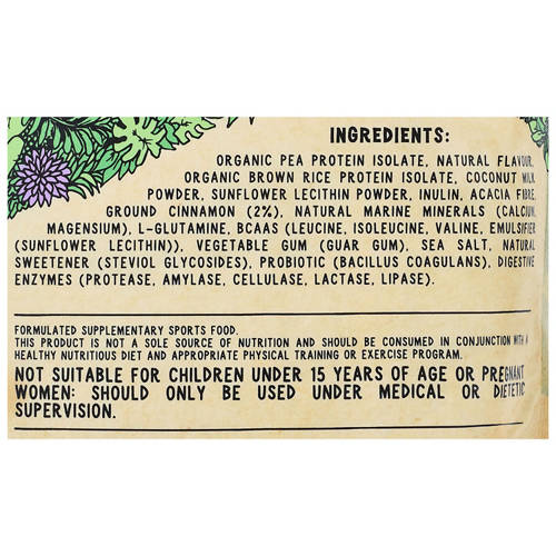Ingredients 1, Plant Protein Custard 1kg