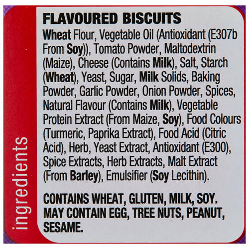 Ingredients 1, Shapes Pizza 190g