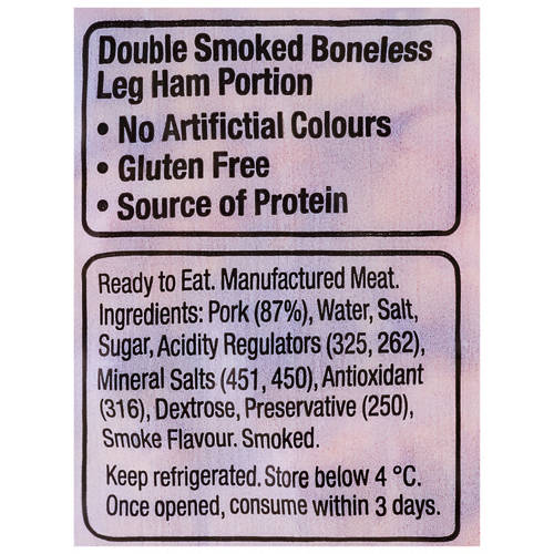 Ingredients 1, Double Smoked Leg Ham