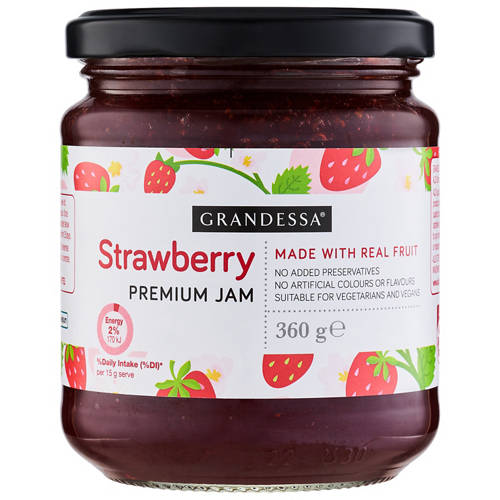Front shot 2, Strawberry Jam 360g