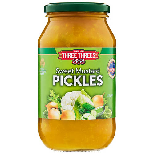 Front shot 2, Sweet Mustard Pickles 520g