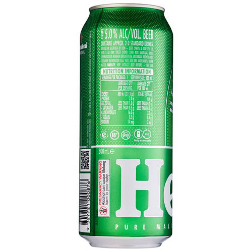 Front shot 4, Beer Can 500ml 6 Pack