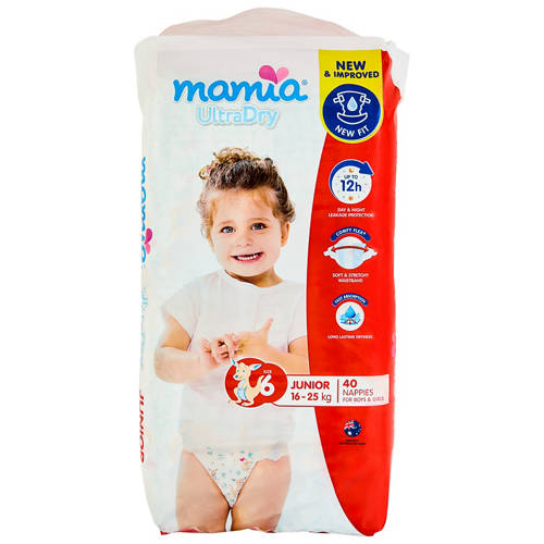 Front shot 2, Size 6 Nappies 16-25kg 40 Pack