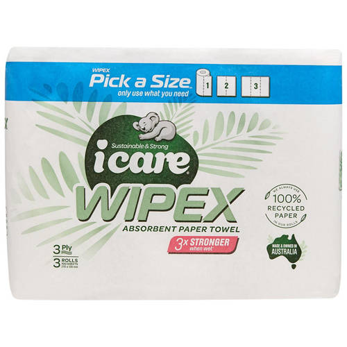 Front shot 2, iCare Wipex Paper Towel 3 Pack