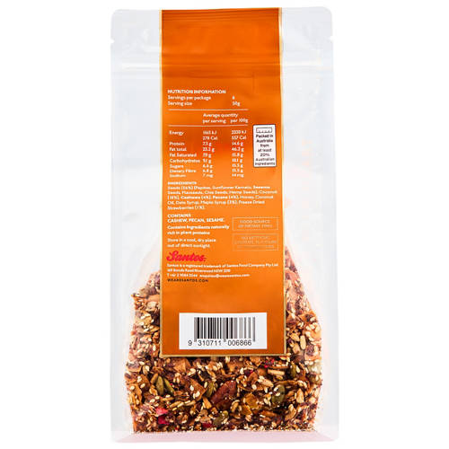 Front shot 2, Maple Pecan Strawberry Paleo Granola 300g