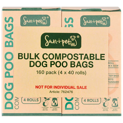 Front shot 2, Bulk Compostable Dog Poo Bags 160 Pack