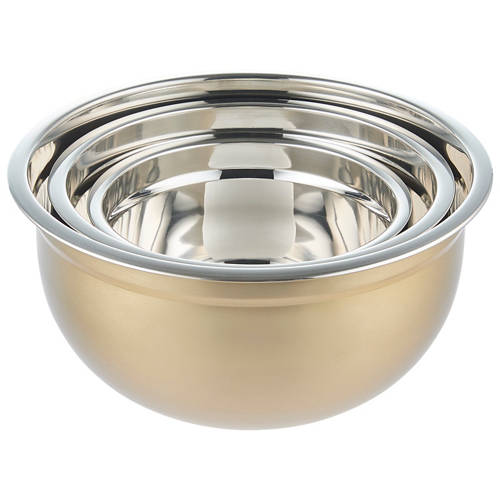 Front shot 2, Gold Mixing Bowls with Lids 3 Piece