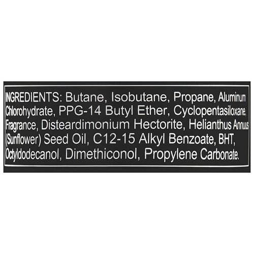 Ingredients 1, Antiperspirant Aerosol Deodorant 2x145g