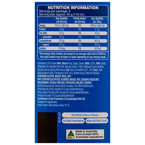 Nutrients 1, Polar Bars Choc Vanilla 4 Pack 440mL
