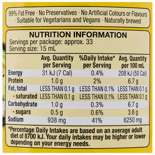 Ingredients 1, Light Soy Sauce 500ml