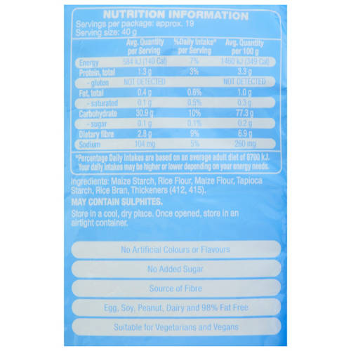 Nutrients 1, Gluten Free Plain Flour 750g