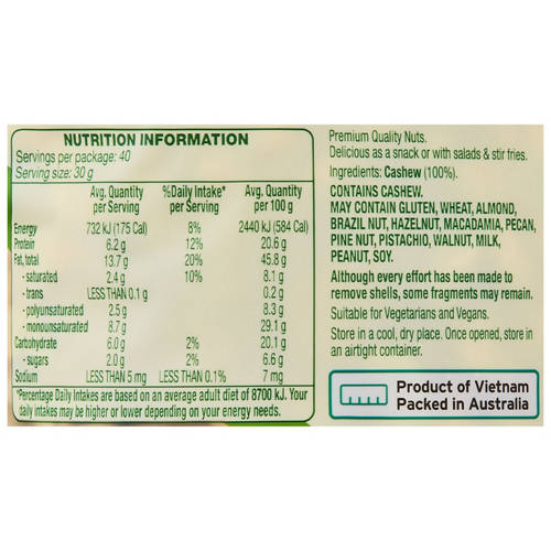 Nutrients 1, Cashews Natural 1.2kg