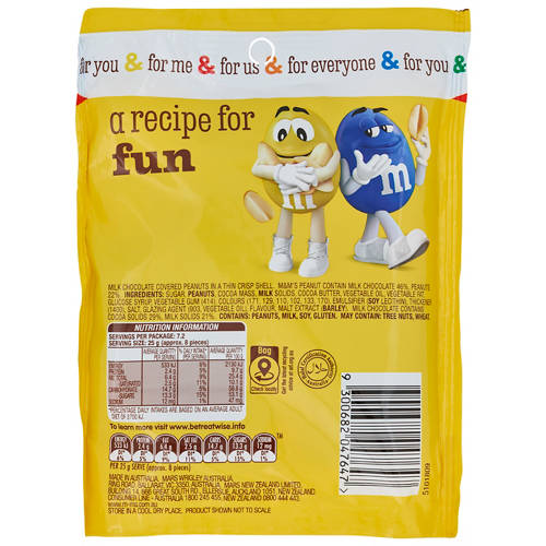 Front shot 2, Peanut M&Ms 180g