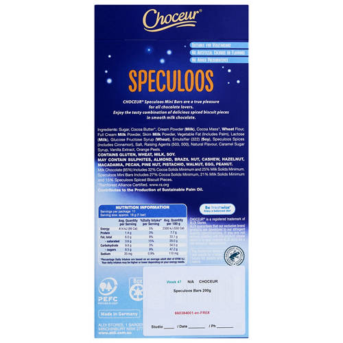 Front shot 3, Speculoos Bars 200g