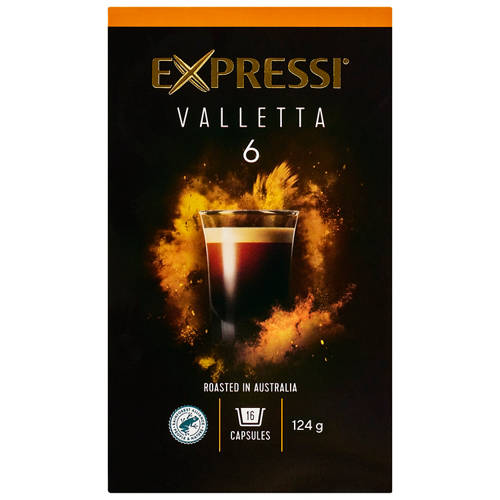 Front shot 2, Valletta Coffee Capsules 16 Pack 124g