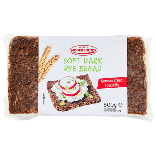 Front shot 2, German Soft Dark Rye Bread 500g