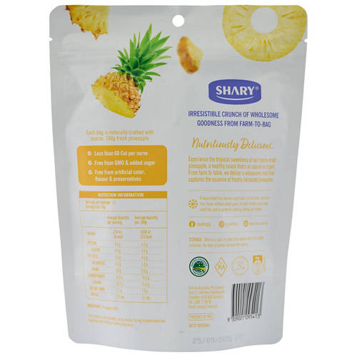 Front shot 2, Freeze Dried Fruit Crisps Pineapple 25g