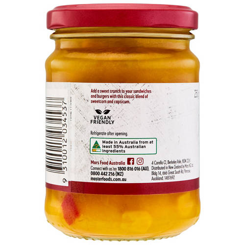 Front shot 3, Corn Relish 250g