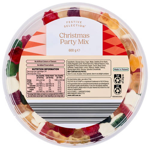 Front shot 2, Christmas Mix Tub 600g