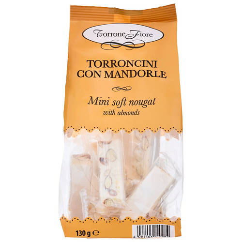 Front shot 2, Torroncini Con Mandorle Mini Soft Nougat Almonds 130g