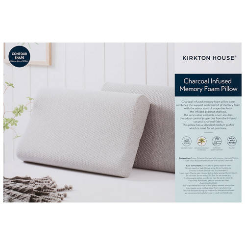 Front shot 2, Charcoal Infused Memory Foam Pillow