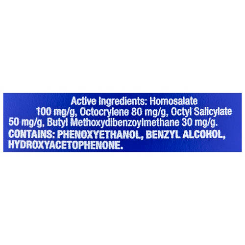 Ingredients 1, Ultra Sunscreen SPF50+ 500ml