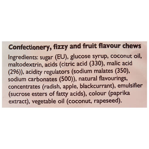 Ingredients 1, Tropical Chews 200g