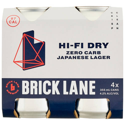 Front shot 2, Hi Fi Dry Zero Carb Japanese Lager 4 Pack