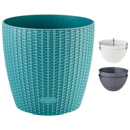 Group 1, Rattan Look Pot or Hanging Planter 2 Pack
