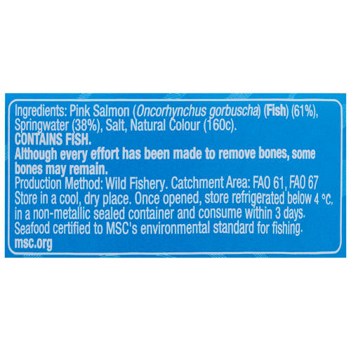 Ingredients 1, Salmon in Springwater 95g