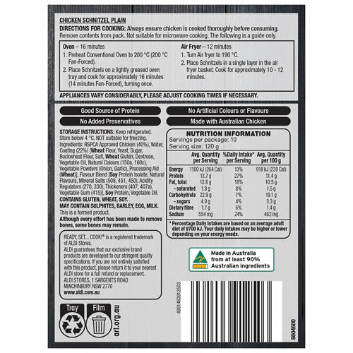 Front shot 2, RSPCA Approved Chicken Schnitzel Bulk Pack 1.2kg